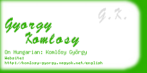 gyorgy komlosy business card